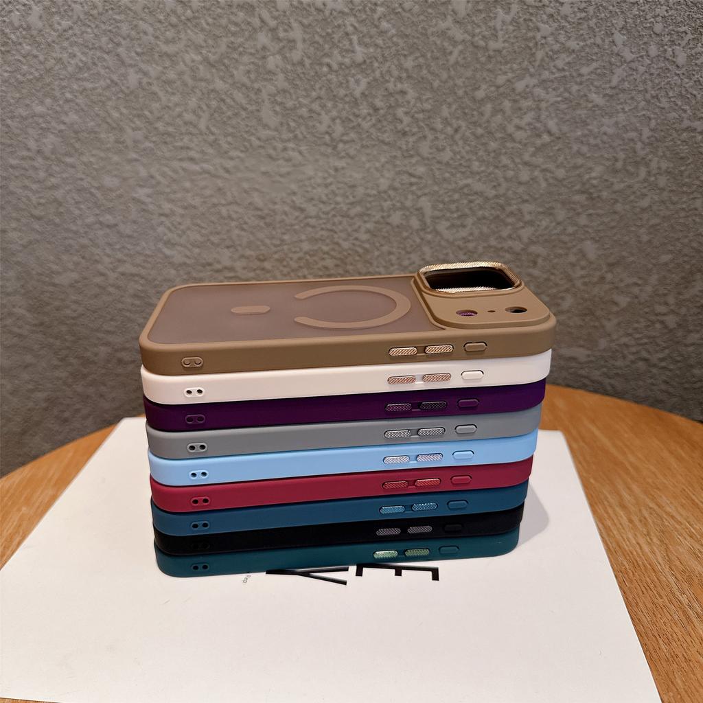 Applicable to iPhone11promax matte magnetic mobile phone case drilling lens Apple 11 skin feeling all-inclusive protective case