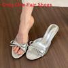 French Mules Slip On Shoes With Pu Upper And Pointed Toe For Casual Wear