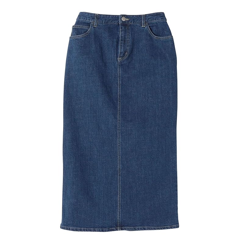 

[Ships Colors] Machine washable denim tight skirt ladies 223230030 blue S