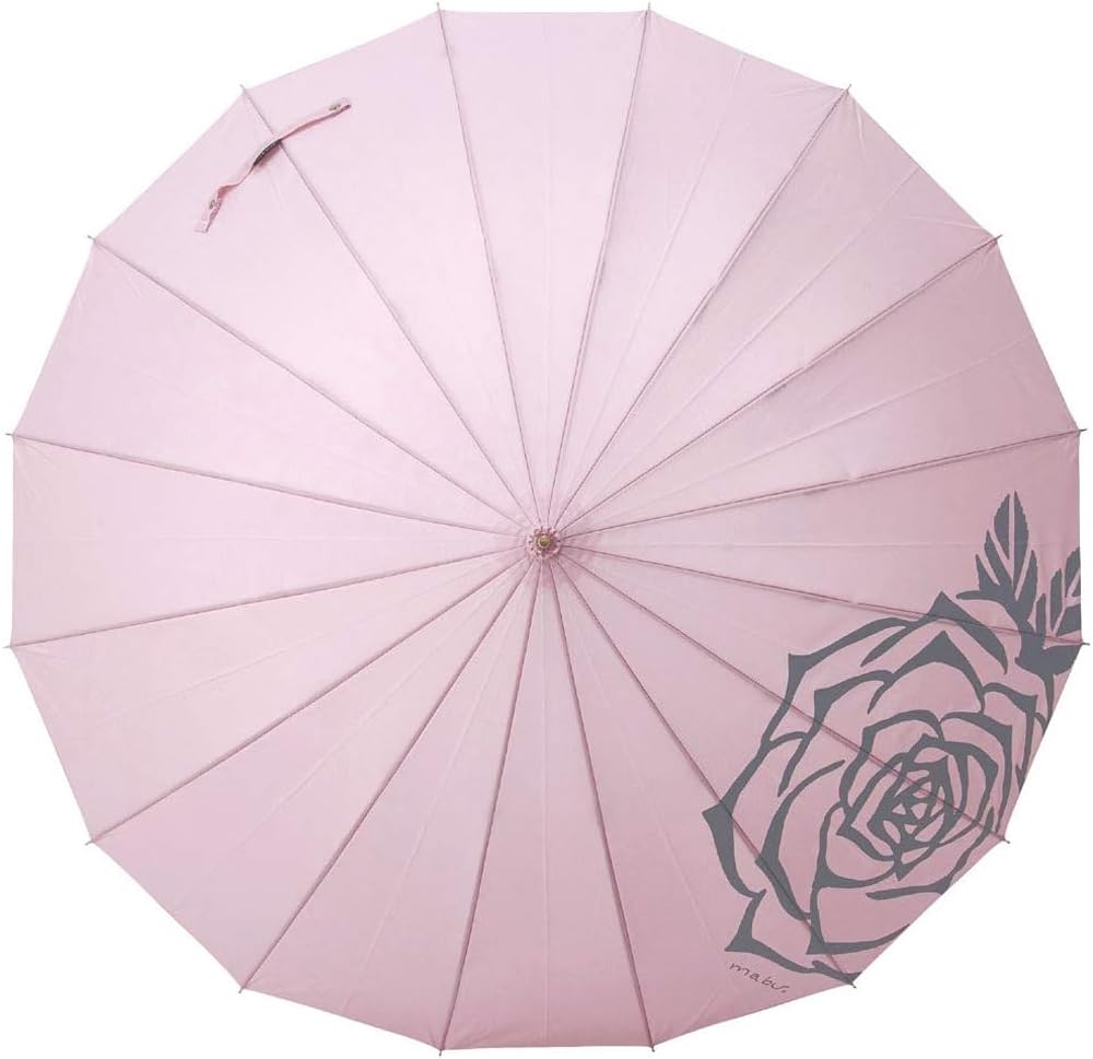 Mabu for Basic Jump Long Rain UV Floral Umbrella (mabu) Parasol/Umbrella Women, 58cm, 16, Rose, SMV-40232, Umbrella, Umbrella, Protection, Sunshade,