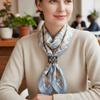 Crystal Shawl Rings Clip Flower Design Hijab Clip Smooth Surface Scarf Buckle Clothing Accessories