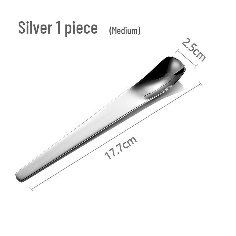 

Десертная ложка из нержавеющей стали с длинной ручкой: Идеально для йогурта, кофе и мороженого, качество пищевого класса.