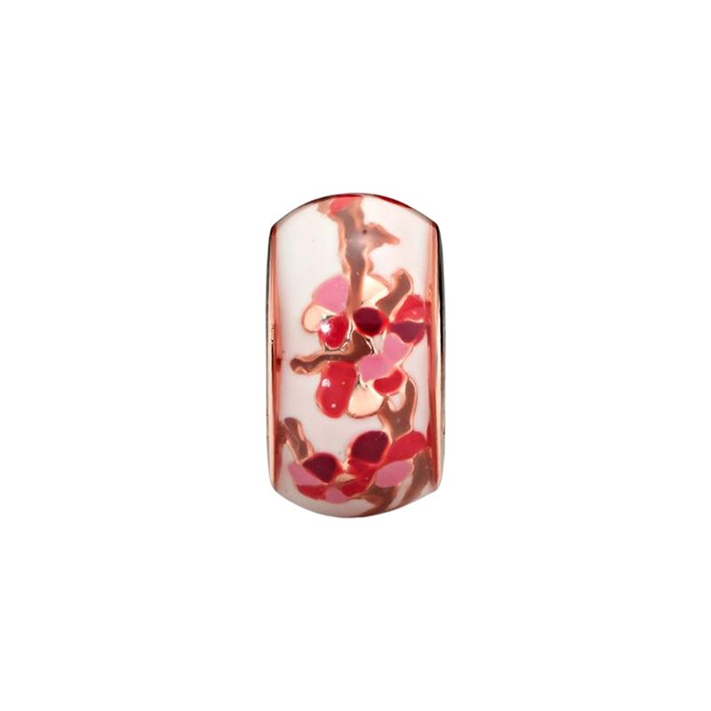 Pandora MOMENTS Lyserød Ferskenblomst Charme Dame Rose Guld 788111ENMX