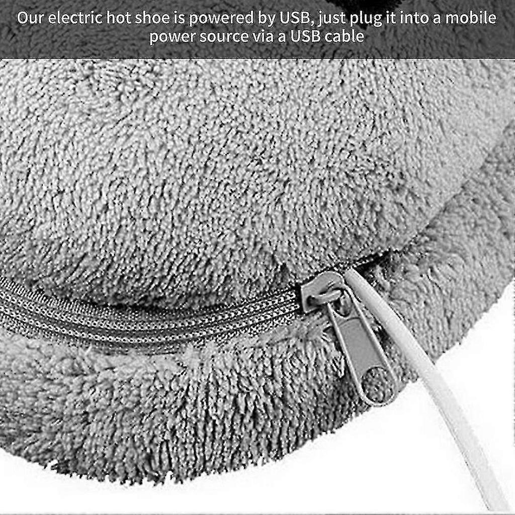 Electric Heating Slippers Usb Foot Warmer Heated Plush Winter Shoes To Keep Feet Warm Foot Warmers