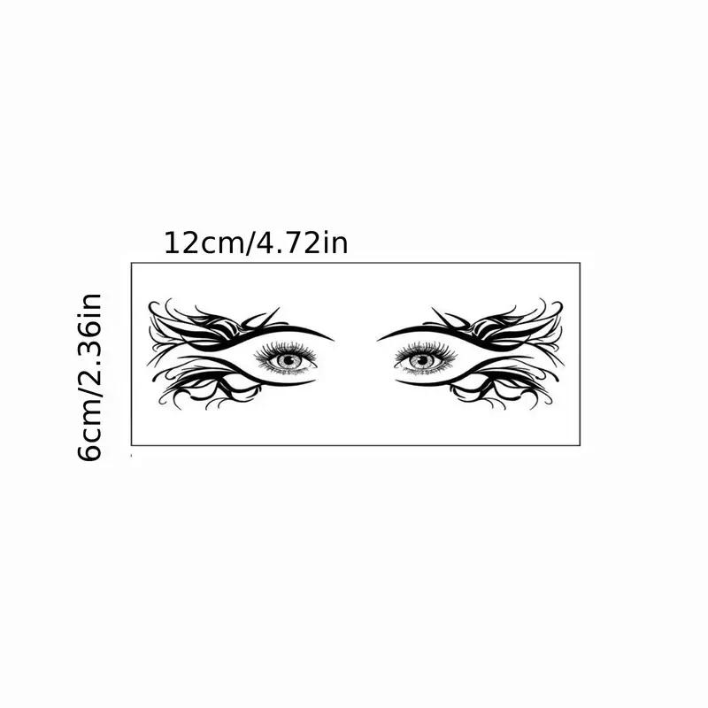 10 Pairs Halloween Eye Stickers Sweatproof Halloween Face Tattoo Stickers Spider Bat Skull Women Masquerade Cosplay Party