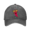 Chili Pepper Sombrero Baseball Cap Embroidered Adjustable Polyester Casual Sports Hat for Adults