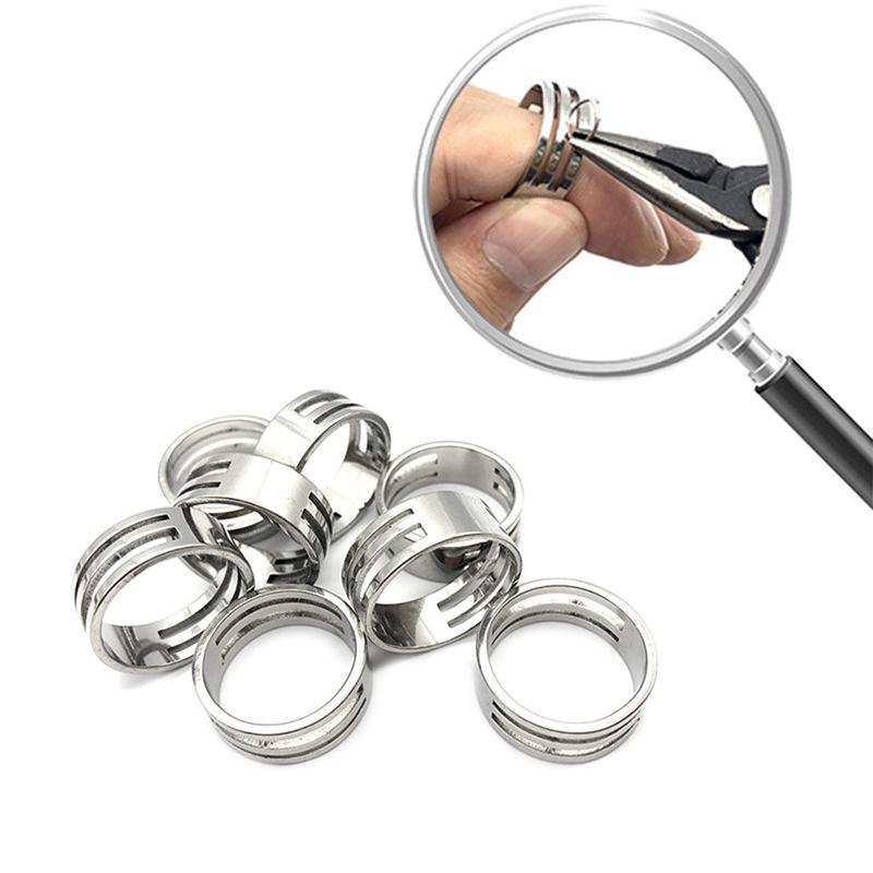 1pc New Stainless Steel Jump Ring Open Closing Finger Ring For DIY Fashion Jewelry Making Tool