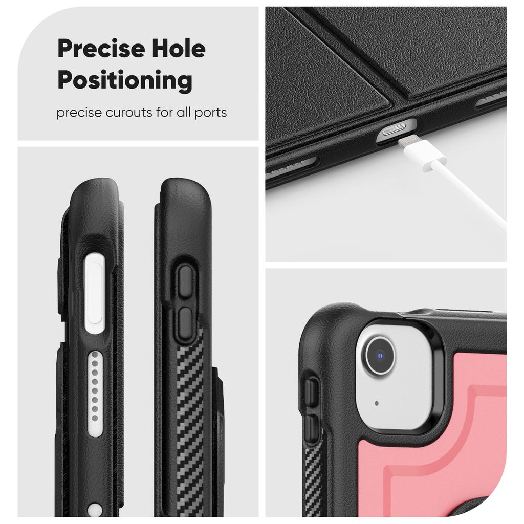 Tablet Case for iPad Air 11 (2025)/(2024)/Air (2022)/(2020)/Pro 11 (2022)/(2021)/(2020) Detachable PU Leather Flip Cover