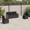 VidaXL Garden Lounge Set 5 Pcs with Cushions Black Braided Resin 3259927