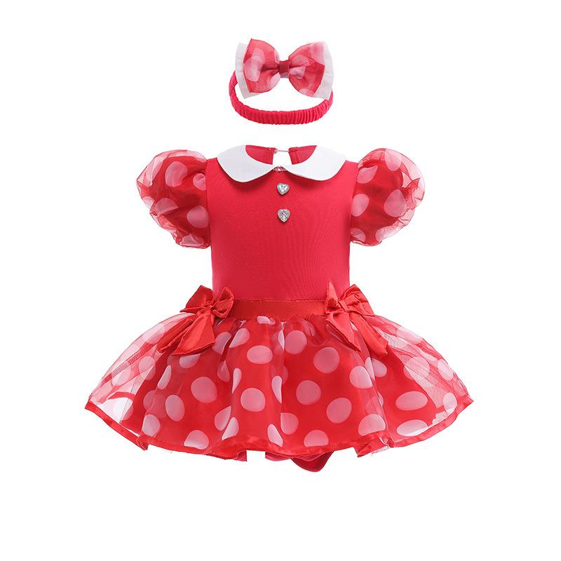Halloween Mickey Minnie Romper Children's Climbing Suit Baby Onesie Cos Activity Performance Suit Princess Dress