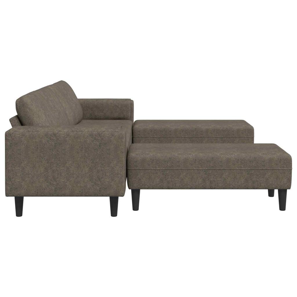 Living Room Sofa 3 Pcs Dark Grey