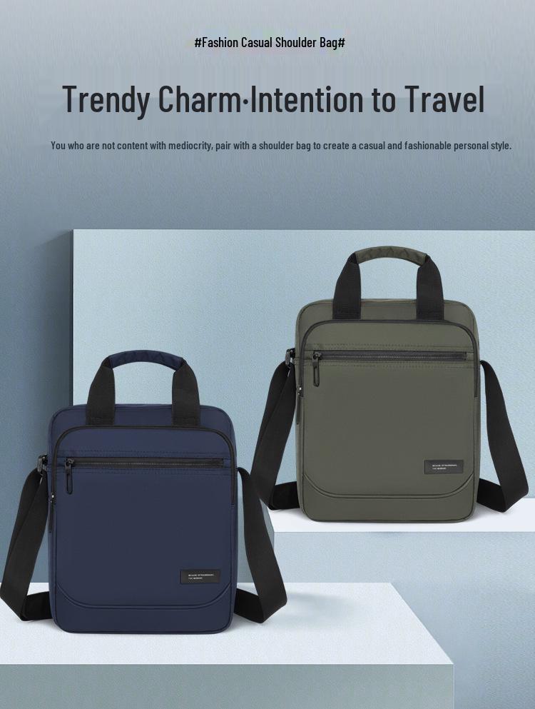 Men's Large Capacity Oxford Cloth Crossbody Bag - 2025 Spring Business & Casual Style