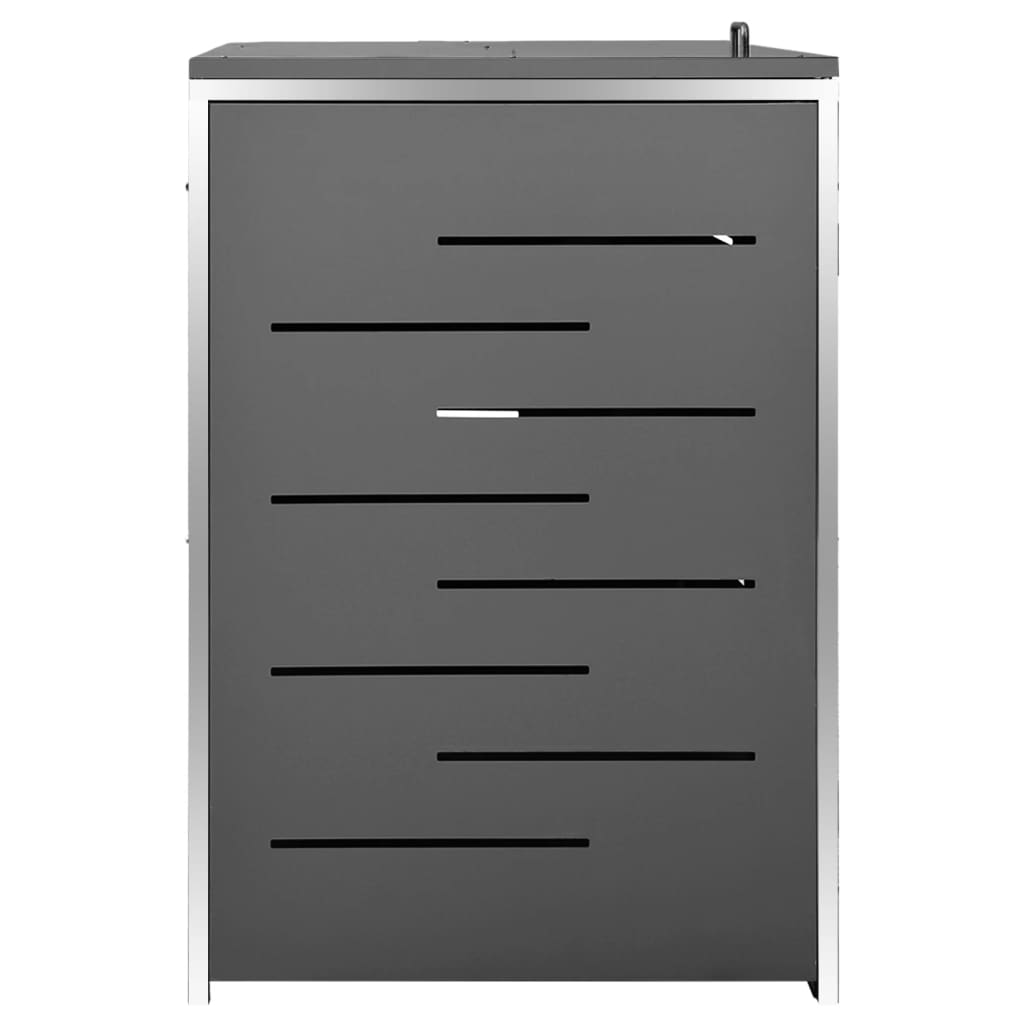 Vidaxl Osłona Na 4 Kosze Na Śmieci, 276,5X77,5X112,5 Cm, Stalowa