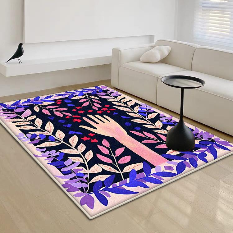 Nordic Abstract Carpet for Living Room Simple Home Decoration Bedroom Large Area Rugs Washable Antiskid Lounge Floor Mat Bedside