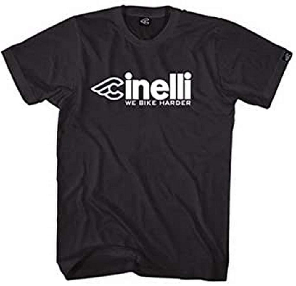 

Cinelli WE BIKE HARDER Medium T-Shirt, Black, чёрный