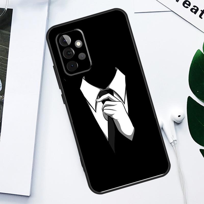 Suit and Tie For Samsung Galaxy A52 A22 A32 A54 A34 A14 A55 A35 A15 A53 A33 A13 A05 A06 A16 Phone Case
