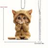2D Cartoon Pendant Cross-border Acrylic Flat Car Rearview Mirror Pendant Home Decoration