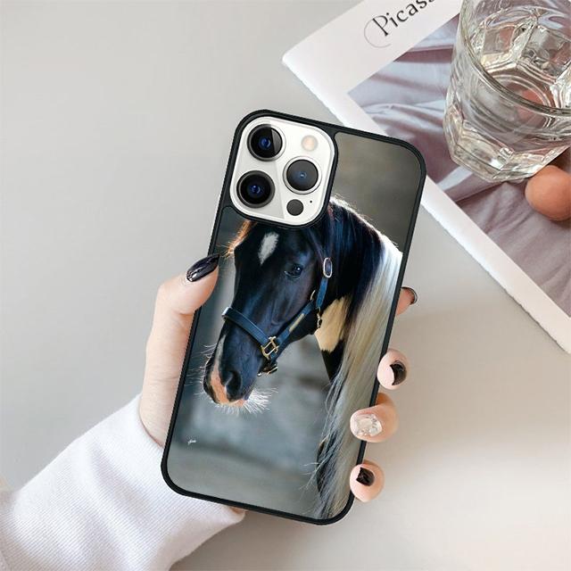 Horse Animal Paint Drawing Phone Case Cover For iPhone 17 Air 15 16 14 13 12 Pro Max 11 Pro Max Plus Coque Shell