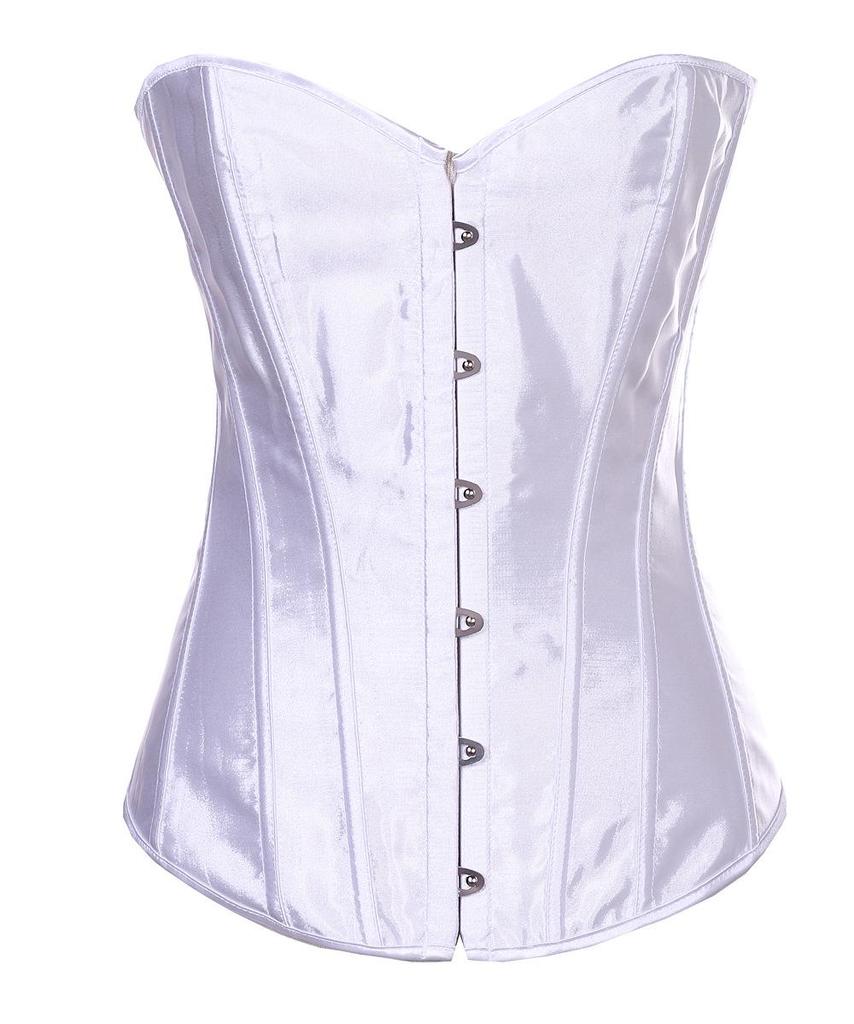 Corset satinat push-up cu control abdominal și tanga