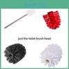 Vielseitiger Kunststoff-Toilettenbürstenkopf Kirsch-Toilettenbürsten-Ersatzkopf für Rundum-Reinigung
