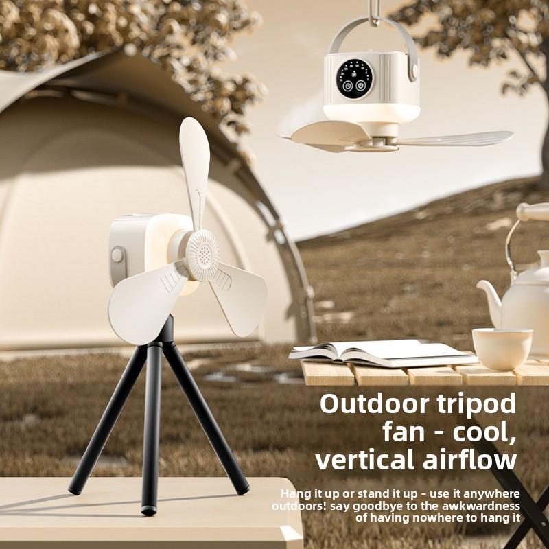 Portable Rechargeable Ceiling Fan for Student Dormitories Outdoor Camping USB Fan for Beds