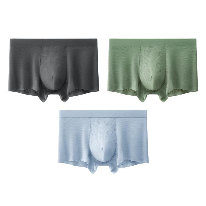 

Мужские сетчатые боксеры-брифы Bananain 500E серебристого цвета, 3 шт. 4XL