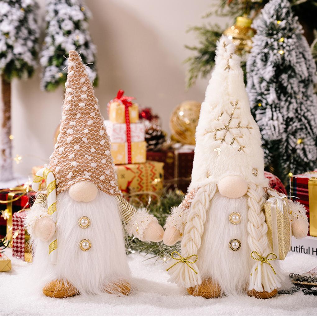2025 Christmas Decorations Glowing Knitted Gnome Doll with Led Night Light Home Xmas Tree Decor Navidad New Year 2026 Gift