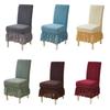 1Pc Jacquard Geometric Dining Chair Cover With Skirt Elastic Chair Cover Anti-Slip Chair Protector For Banquet El Wedding