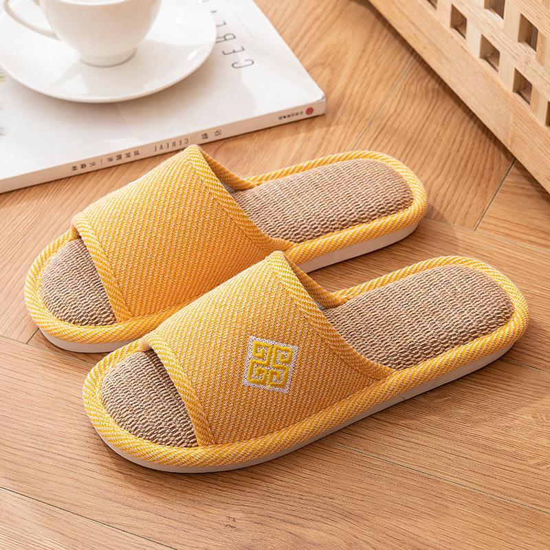 Neue Vier Jahreszeiten Leinen Hausschuhe für Herren und Damen Indoor Zuhause Paare Frühling und Herbst Universal Zuhause Baumwolle und Leinen Hausschuhe