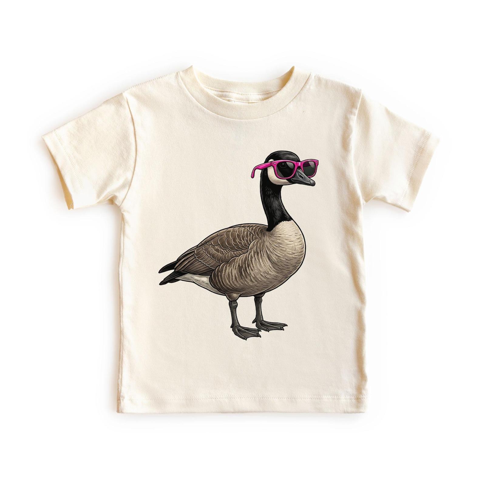 Summer Canada Goose Wearing Sunglasses Birding Birds Unisex, Adult, Youth T-Shirt 140