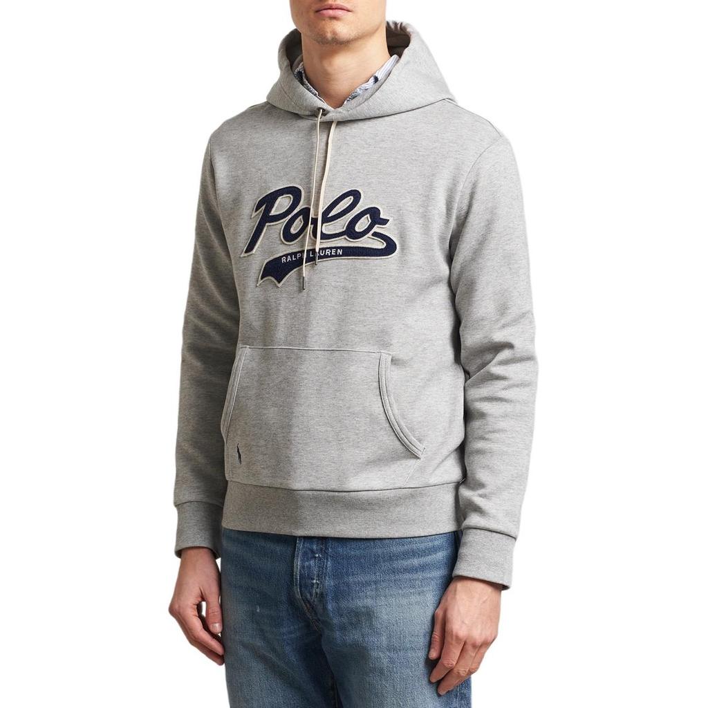 Polo Ralph Lauren Double Knit Logo Drawstring Hoodie 710964476-002