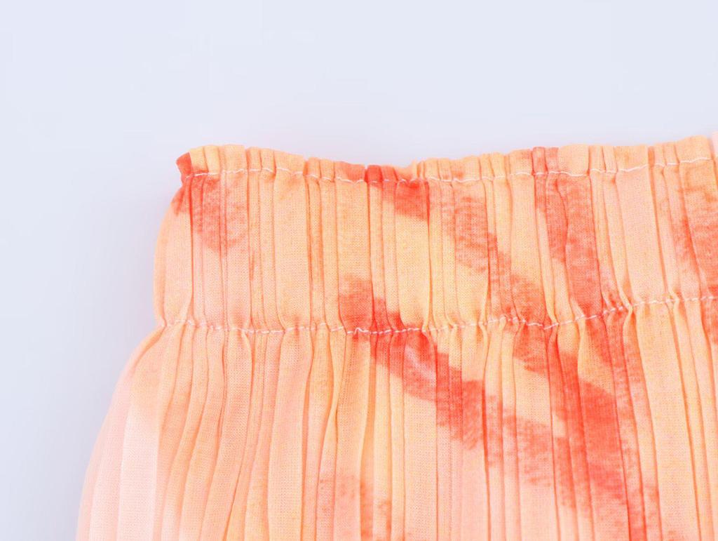 2025 Sommer Damen Europäischer & Amerikanischer Stil Mode Elastischer Plissierter Midi-Rock