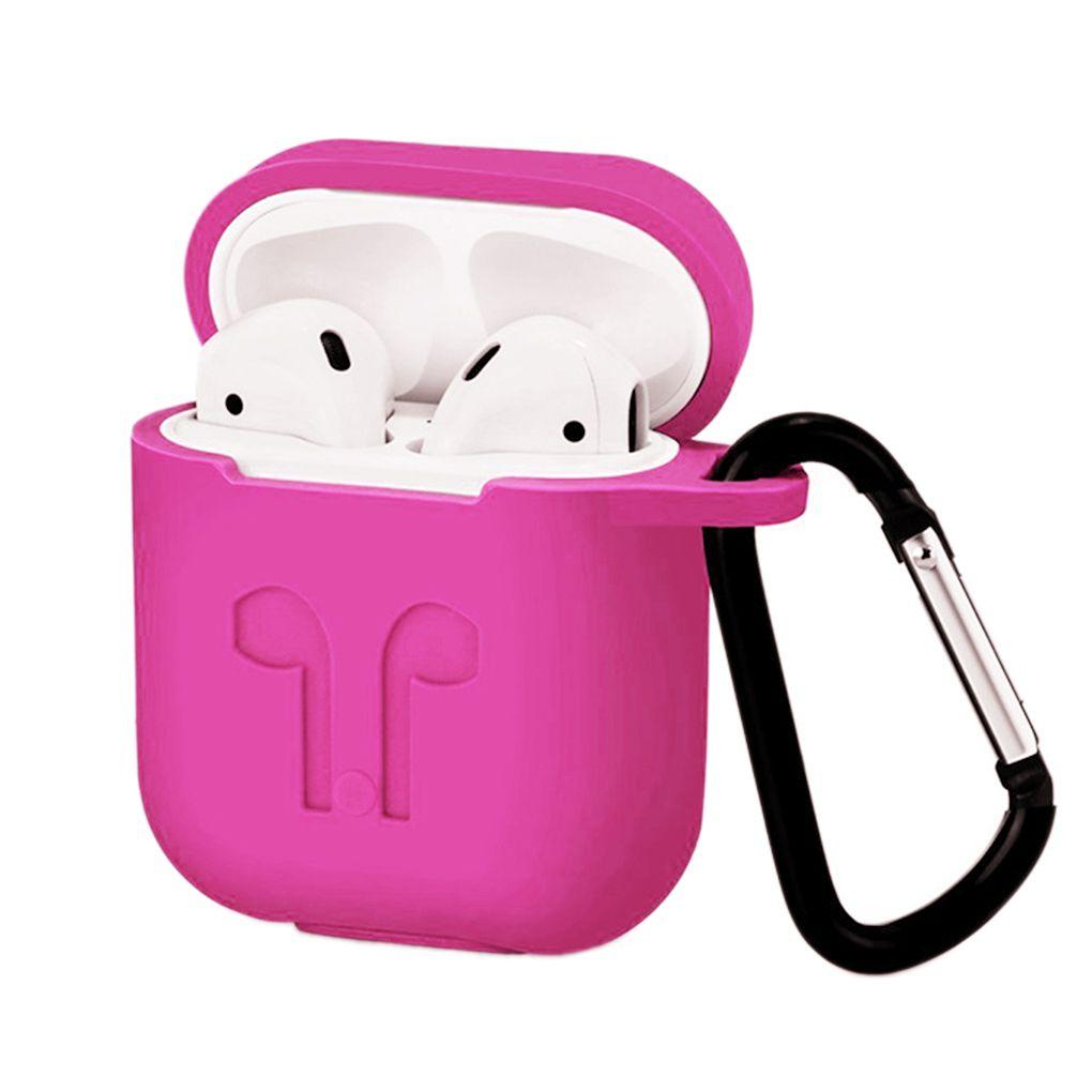 Silicone Case + Keychain Protective Cover Skin Fits AirPod Charging Case