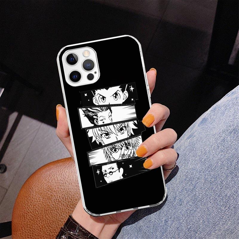 Black White Hunter X Phone Case For iPhone 17 Air 16 Pro Max 16E 15 + 14 Plus 11 12 13 Mini 7 8 SE Gift Print Cover Fundas 16 Pr