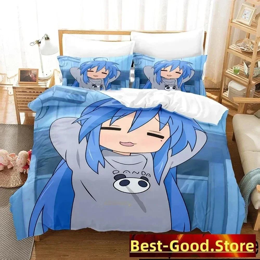 Anime Konata Izumi Lucky Star Bedding Set Printed Bed Set With Pillowcase Bed Duvet Cover Soft Queen King Size Bedclothes Home