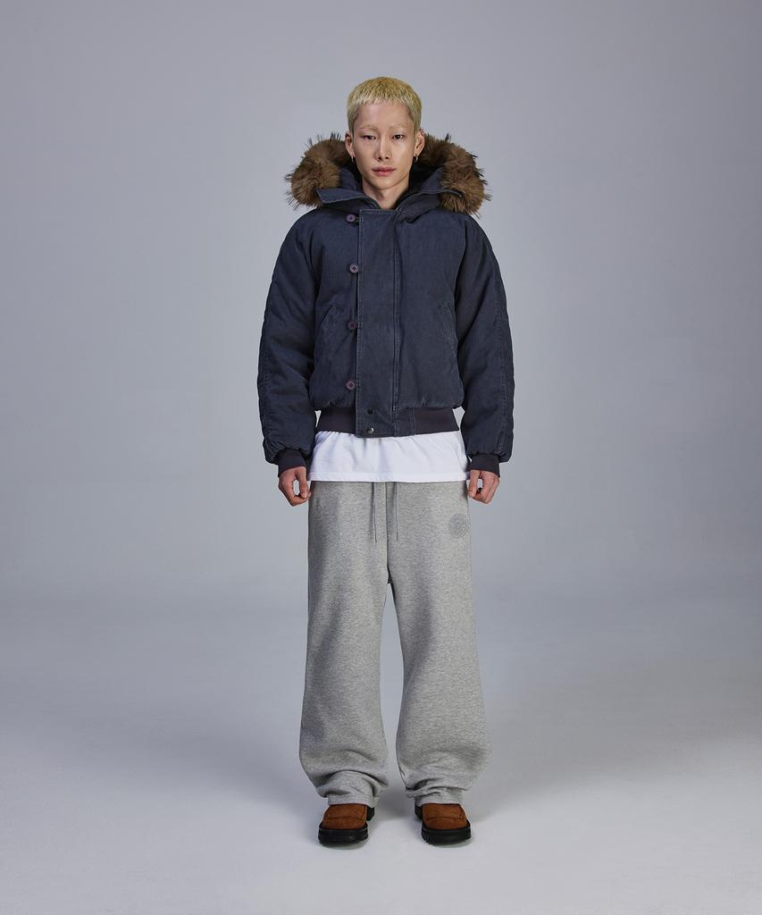 SCALLYWAG Flare Baggy Fleece-Lined Training Pants [Gray]