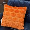 Ghost Throw Pillow Case Plush Pumpkin Cushion Cover Halloween 18 X Inch Seasonal Bedroom Cover Cute Soft for Spooky Season Cozy Fall Home