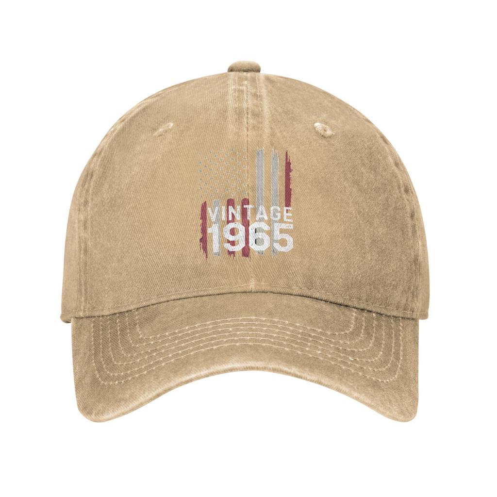 1965 60th Birthday Gifts 60 Years Old American Flag Casual Baseball Cap Men Summer  Hunting Hip Hop Hats Design Baseball Caps