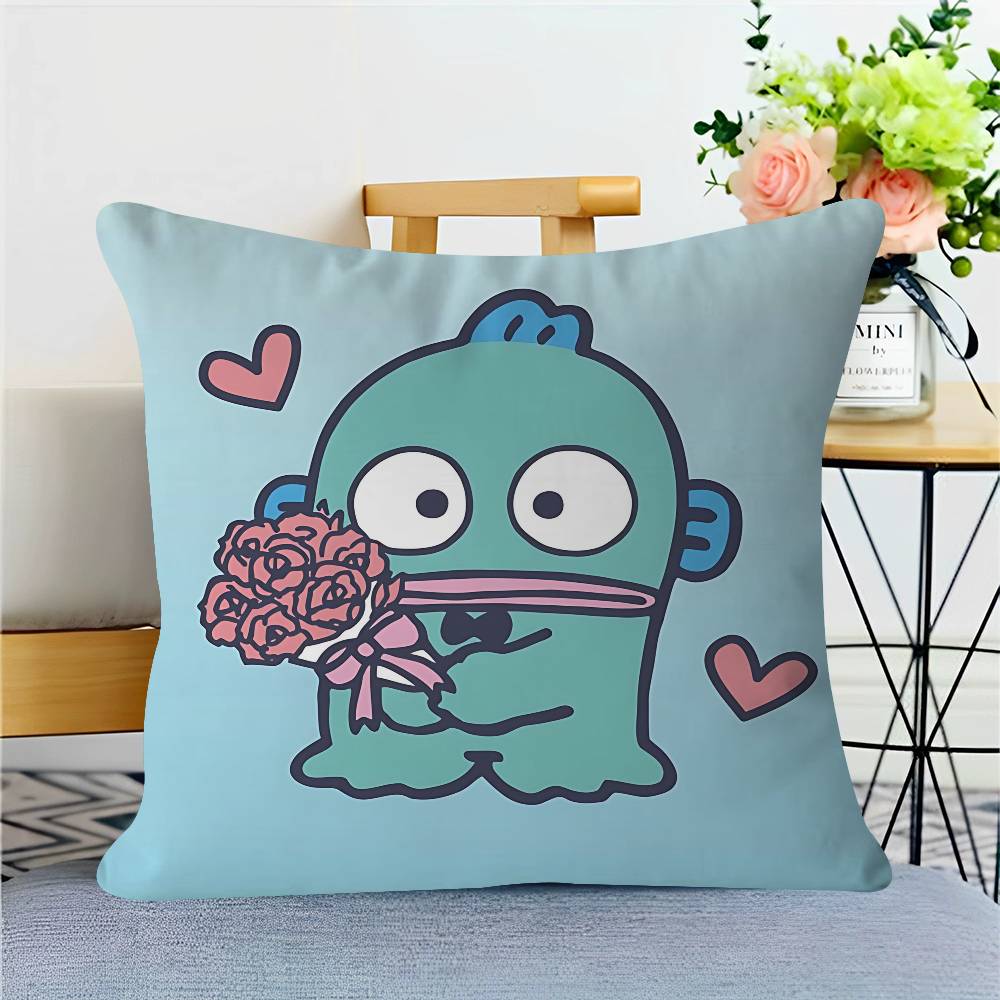 Cartoon H-Hangyodon Cushion Cover Car Throw Pillow Case For Sofa Car Christmas Gift 40x40cm 45x45cm