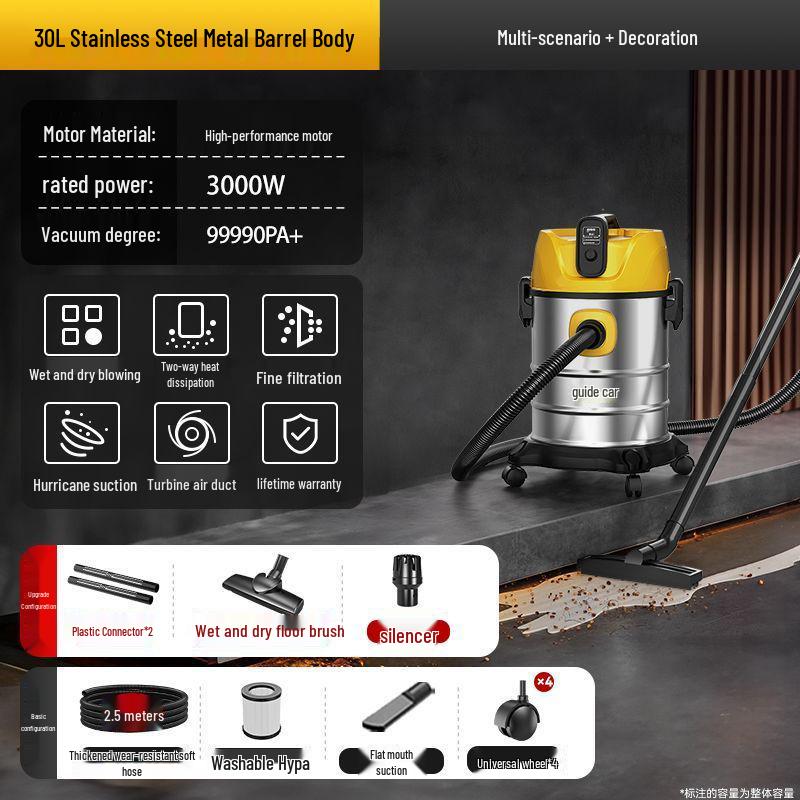 Aspirateur Domestique Puissant Sec et Humide pour Voiture et Usage Industriel