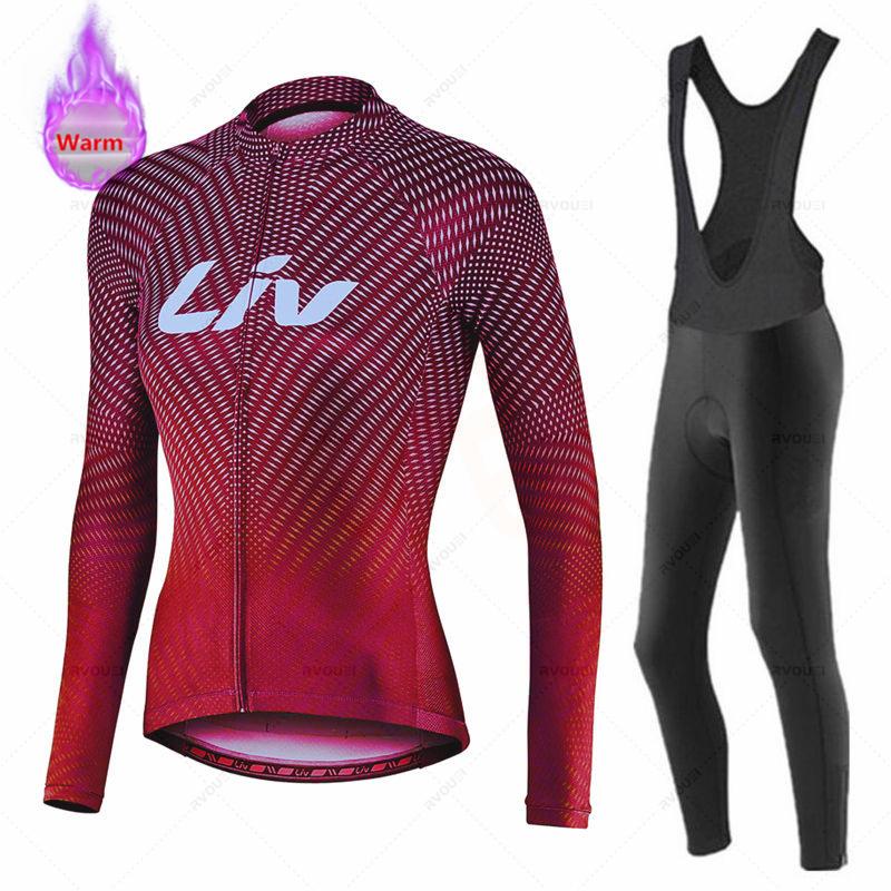 2026Women Winter Bicicleta Set Outdoor Thermal Fleece Cycling Clothing Road Bike Shirt MTB Jersey Bicycle Uniform Roupa Ciclismo