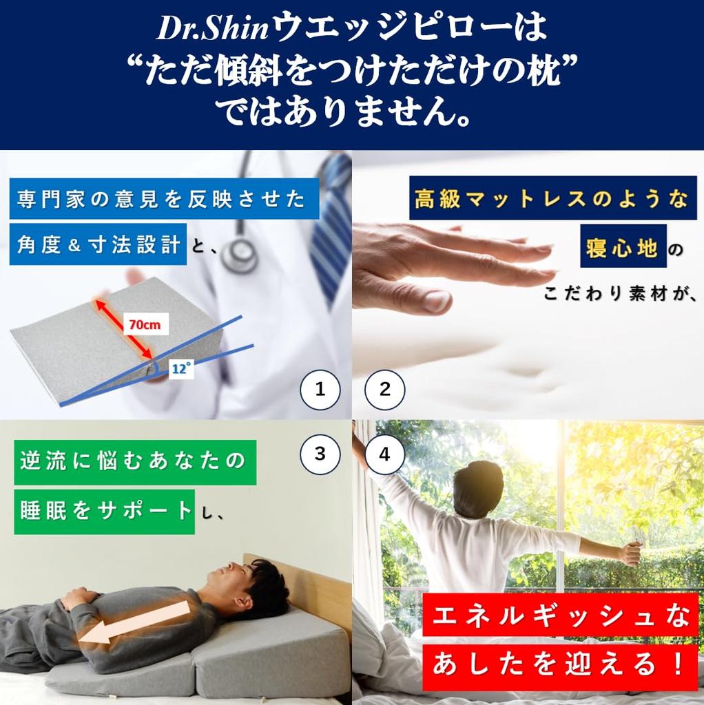 Wedge Pillow Triangular Pillow Reflux Esophagitis Triangular Cushion Exquisite Angle Supervised by a Doctor Wide Width 70cm Memory Foam Material No