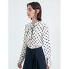 Langzi Retro Polka Dot Commuter Blouse