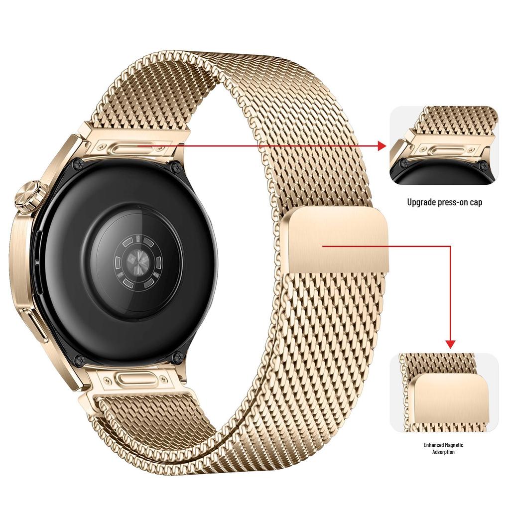 Huawei GT6/Watch 5 Press-Type Milanese Mesh Strap - Upgrade Version