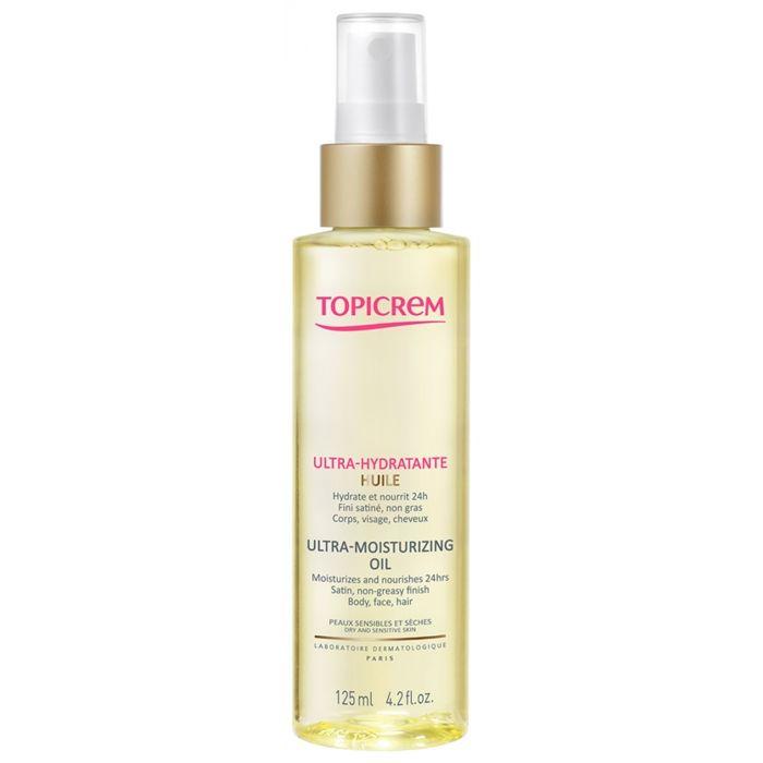 Huile Ultra-Hydratante - Topicrem - Onagre & Carthame - 125 Ml - Sans Parabène - Mixte