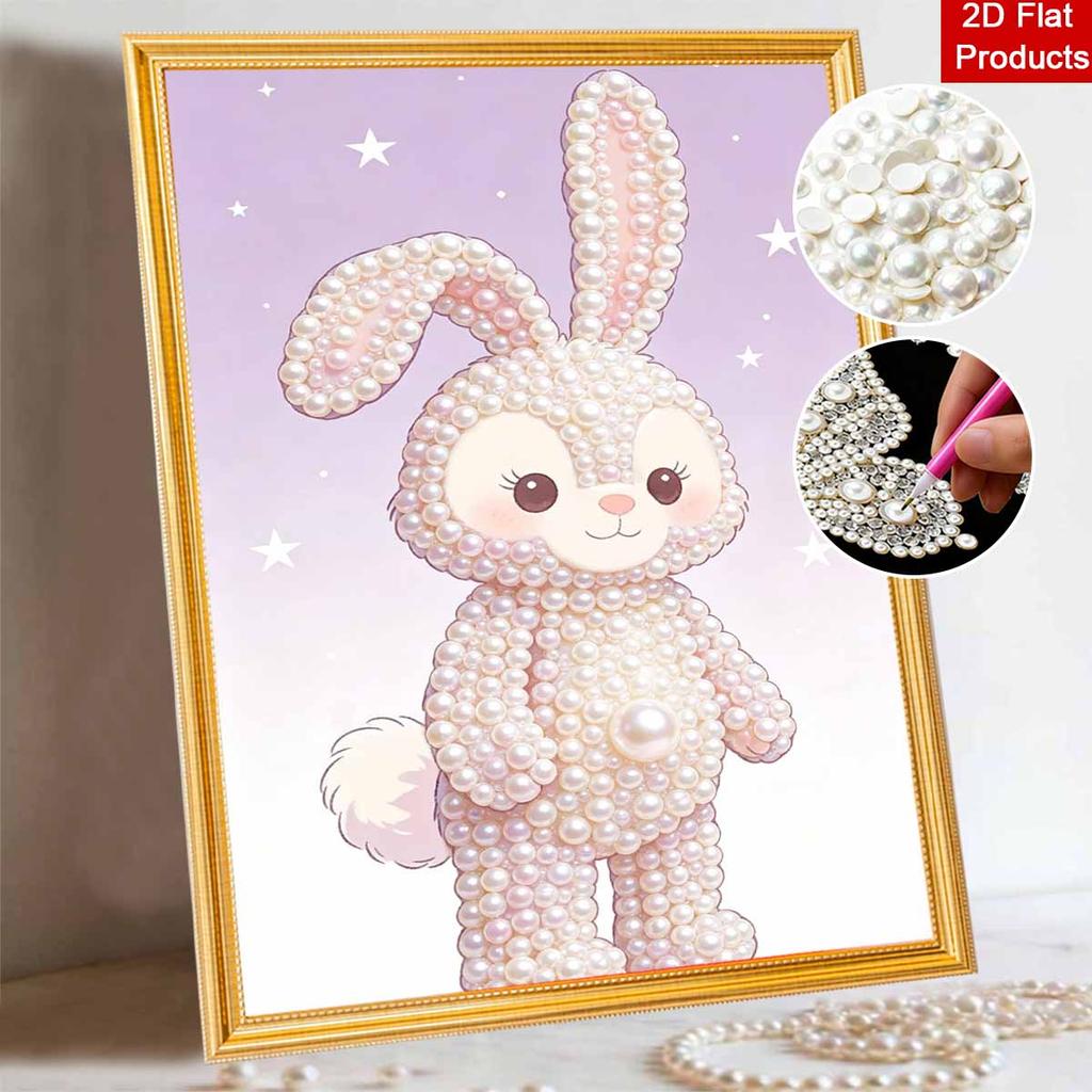 Disney 5D DIY Pearl Painting Kit, Lovely Bunny Home Bedroom Wall Decor Crafts Handmade Gift Decoration