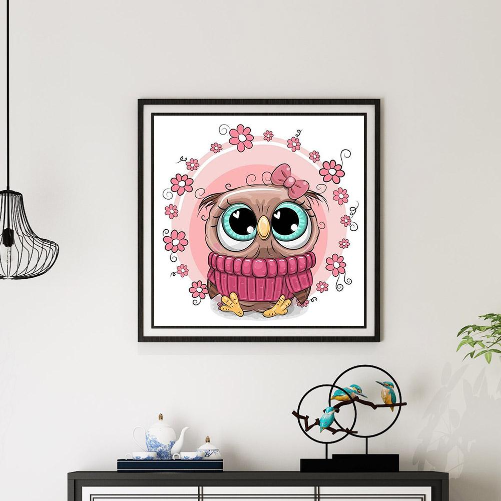 Art Drill Painting Kit 5D Full Round Color Flower Owl Diamond DIY Picture Art Drill Painting Kit 5D Full Round Color Flower Owl Diamond DIY Picture