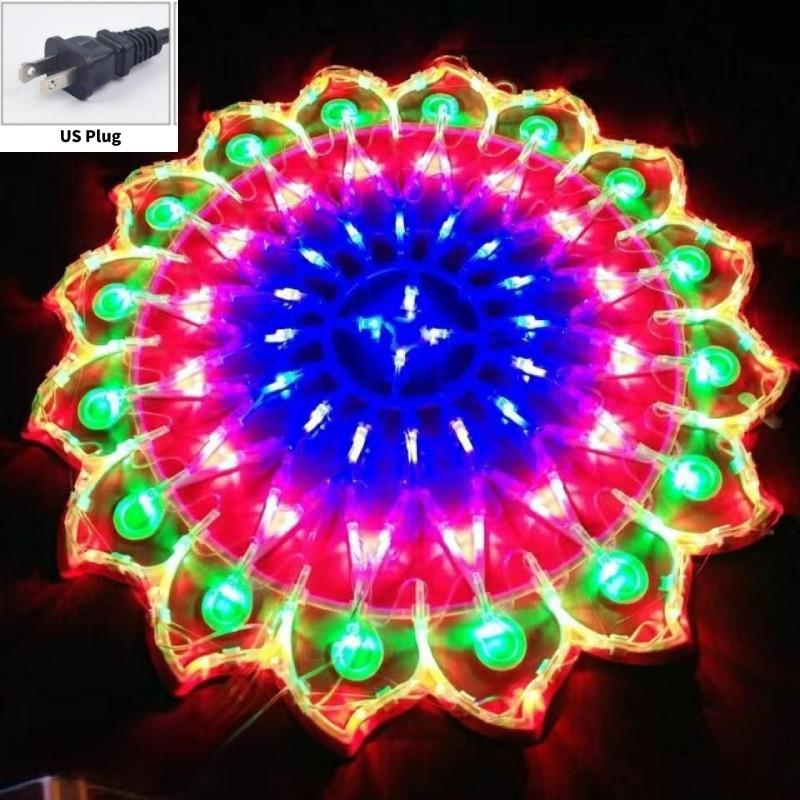 Sunflower Star Peacock Heart Shape Led Lantern String Lights With Colorful Decorative Shapes For Holiday Party Decor