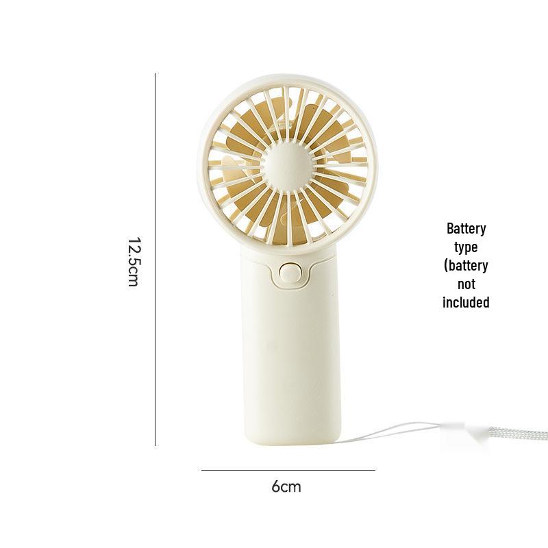 Portable Mini Lanyard Handheld Fan with Removable Battery – Ideal for Office and Students