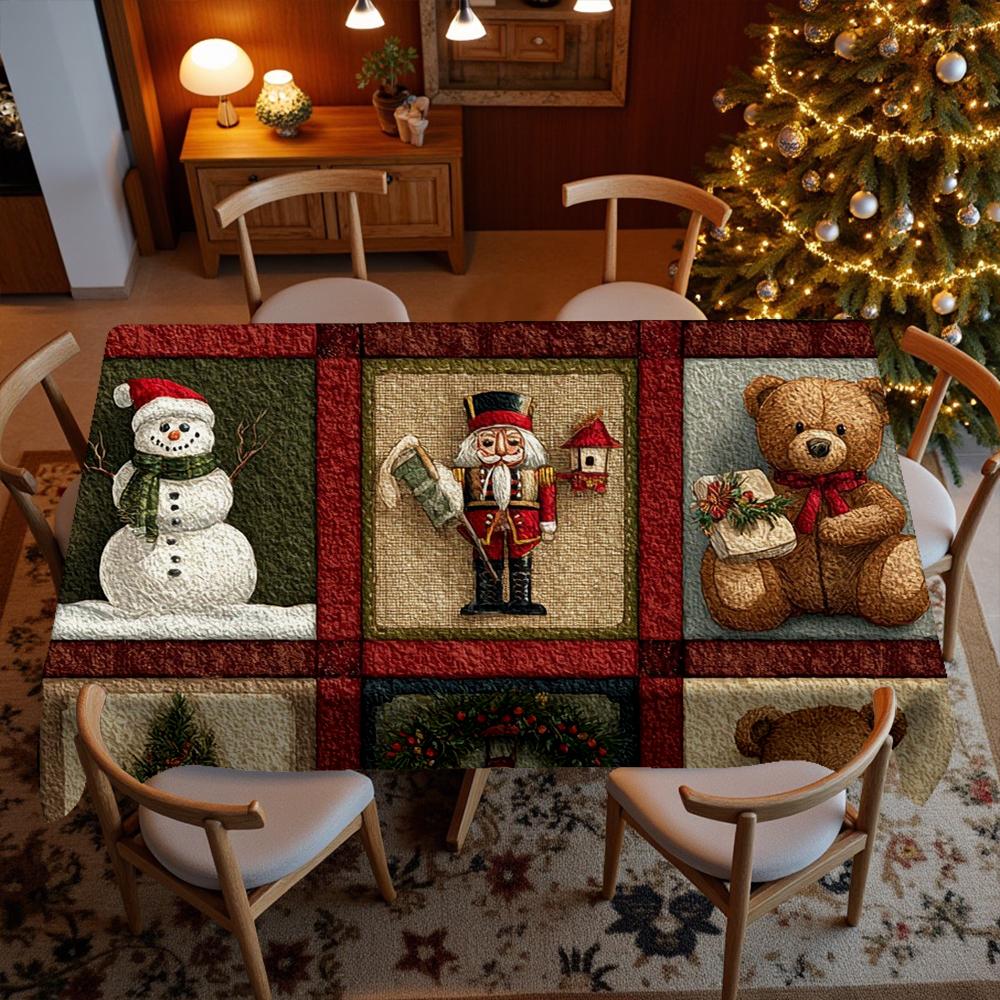 Whimsical Holiday Prints Restaurant Kitchen Tablecloth Living Room Home Decoration Rectangular Party Decoration